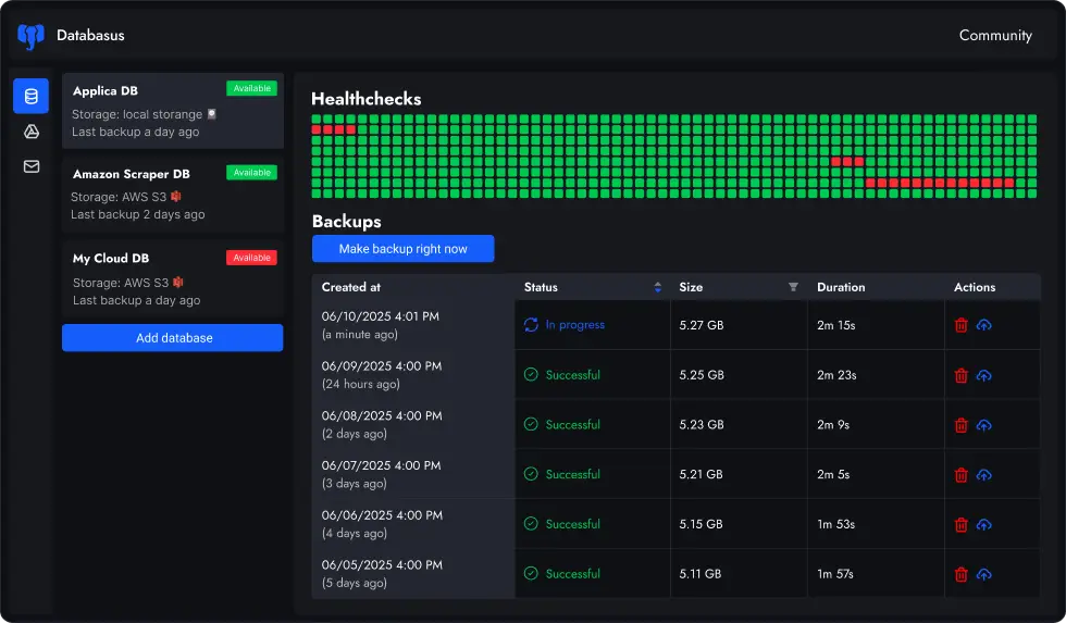 Databasus product image