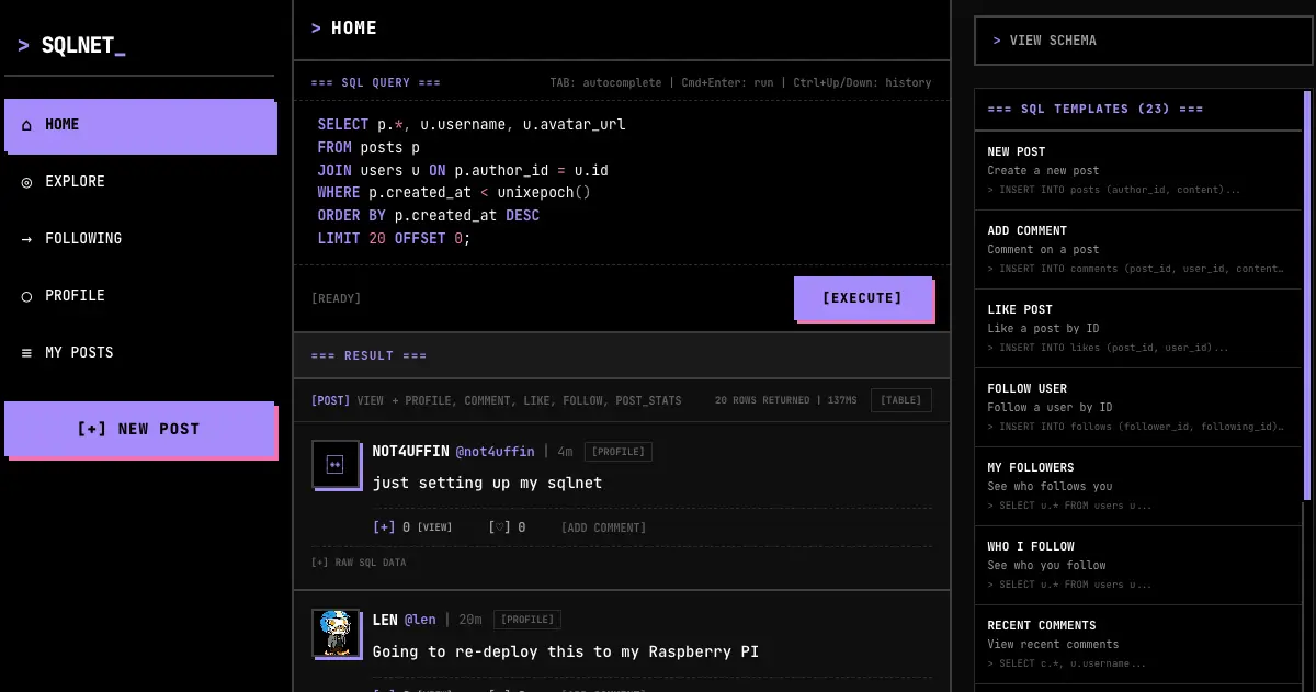SQLNet - Like Twitter with SQL image number 21
