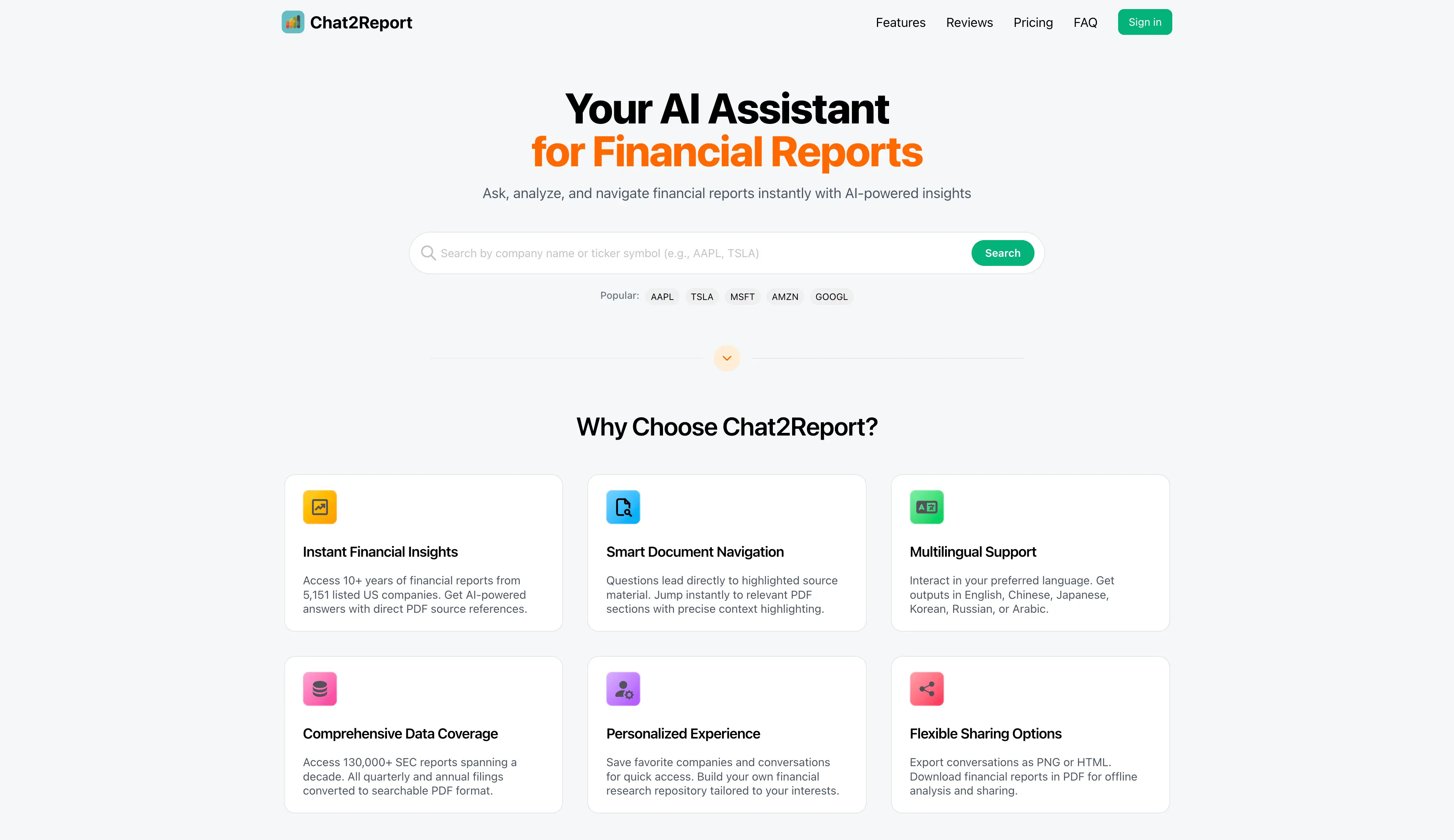 Chat2Report product image