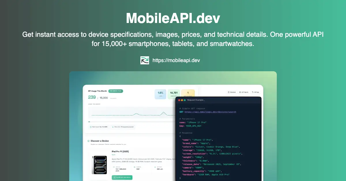 MobileApi product image