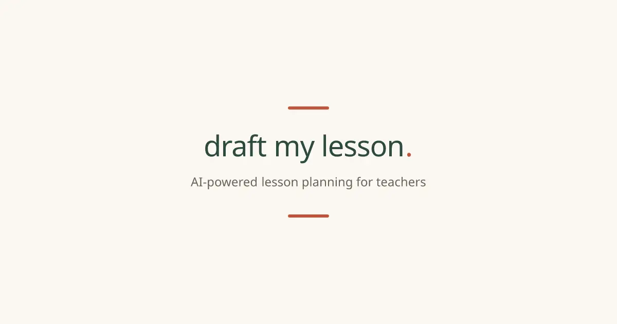 Draft My Lesson product image