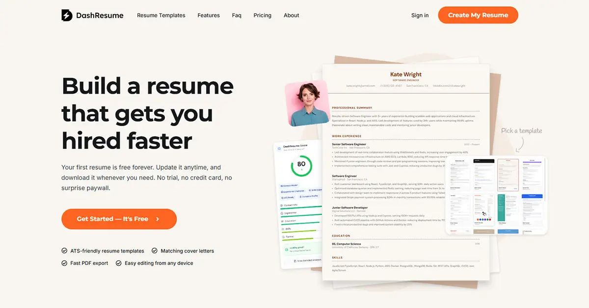 DashResume image number 01