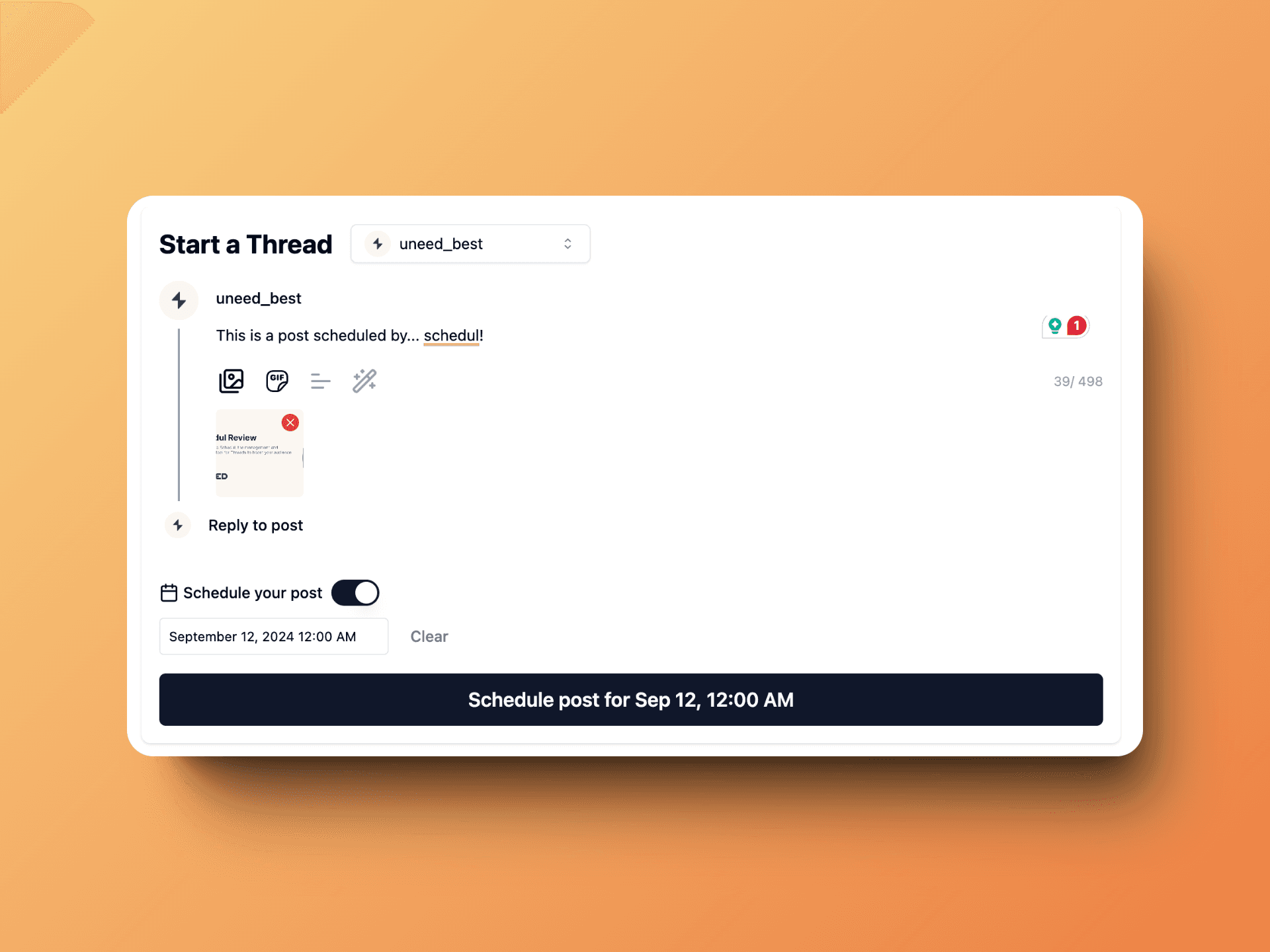 schedul thread writing