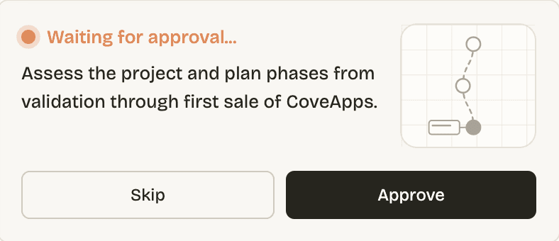 The handoff: Buildpad asks you to approve before ultraplan maps out the phases.