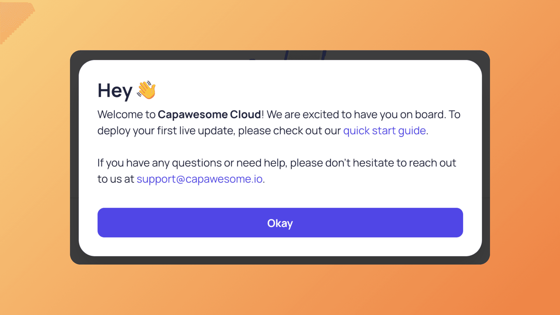 A warm welcome with helpful resources