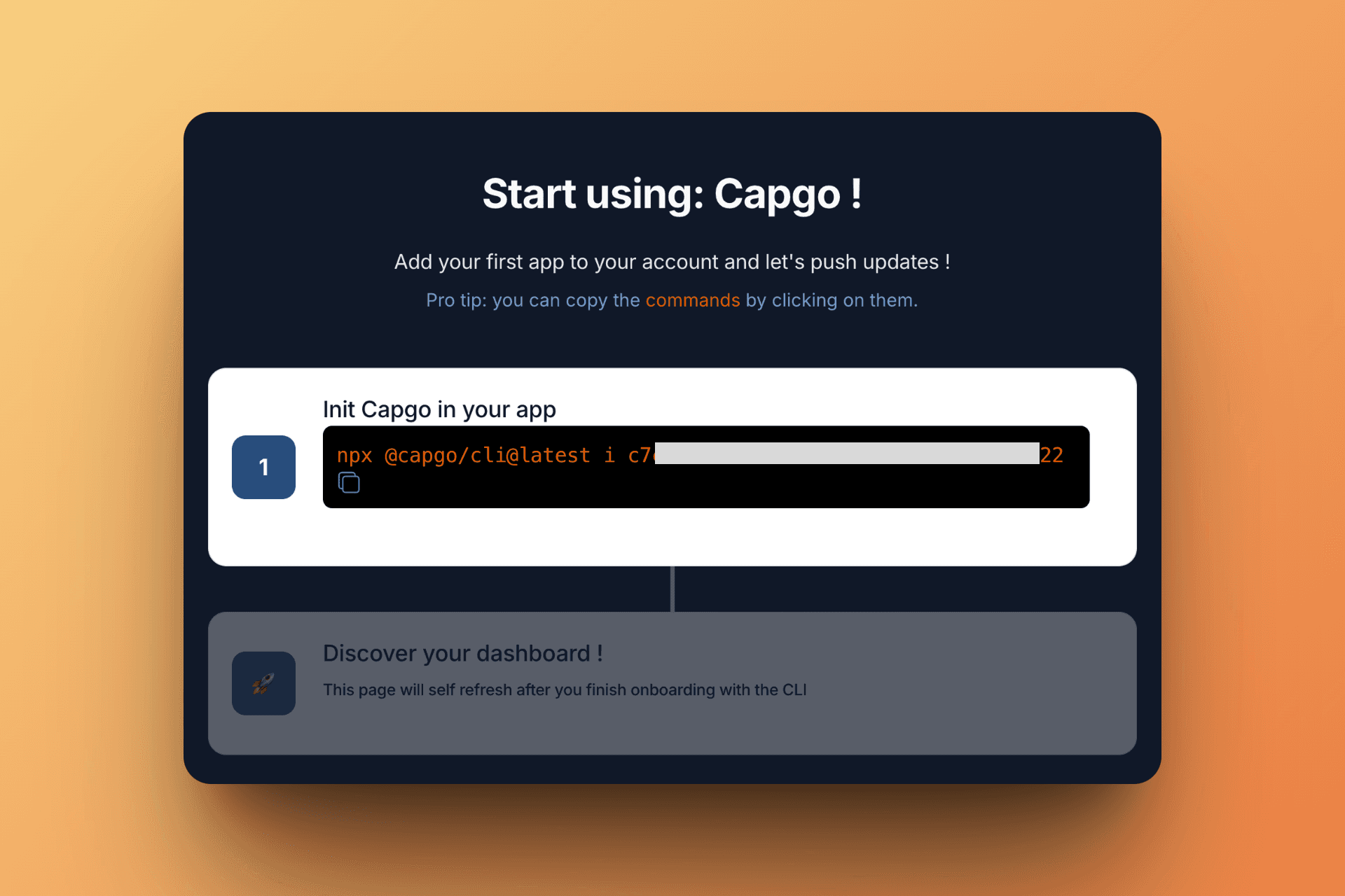 Capgo's dashboard