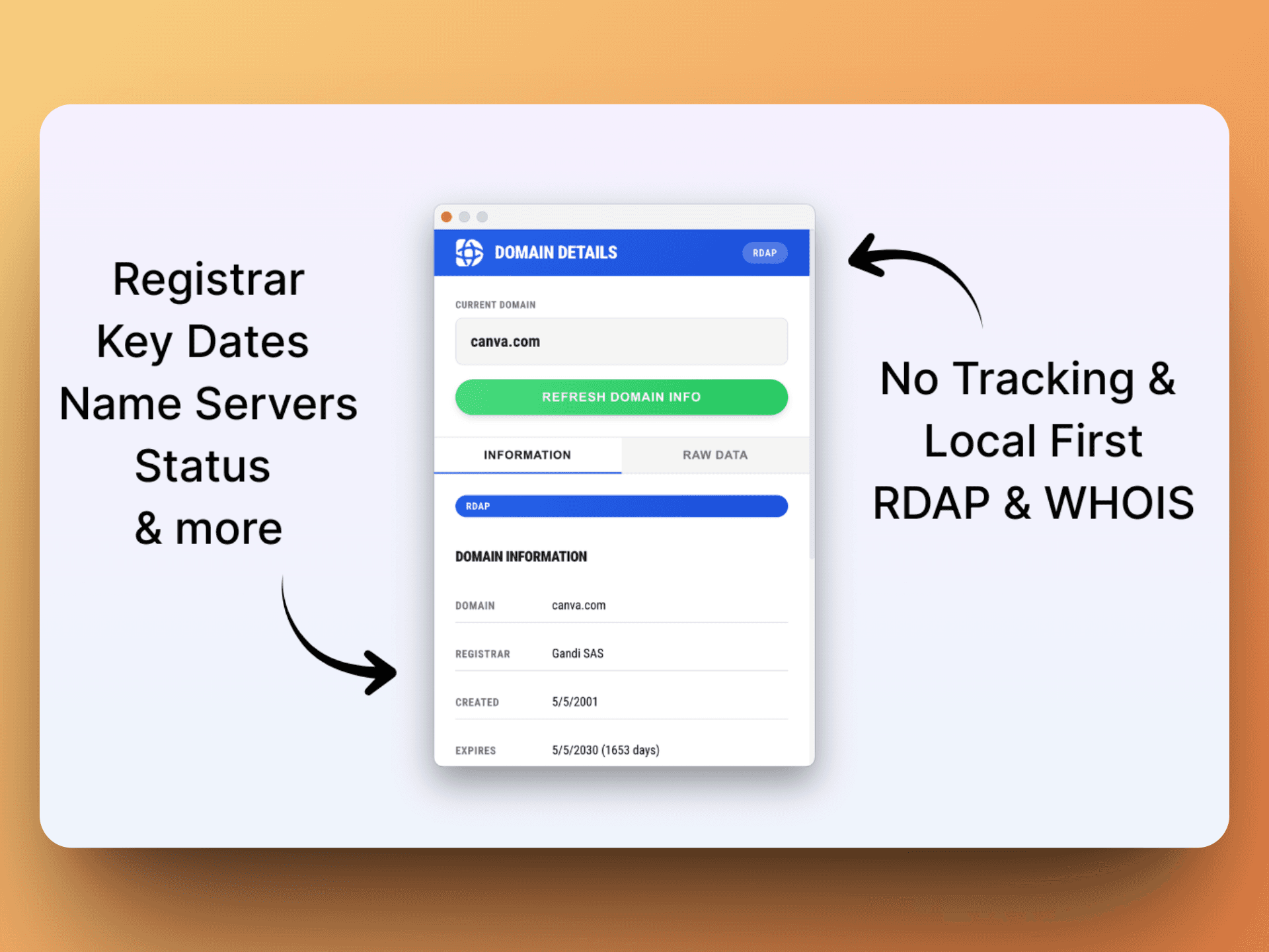 Chrome extension in action.