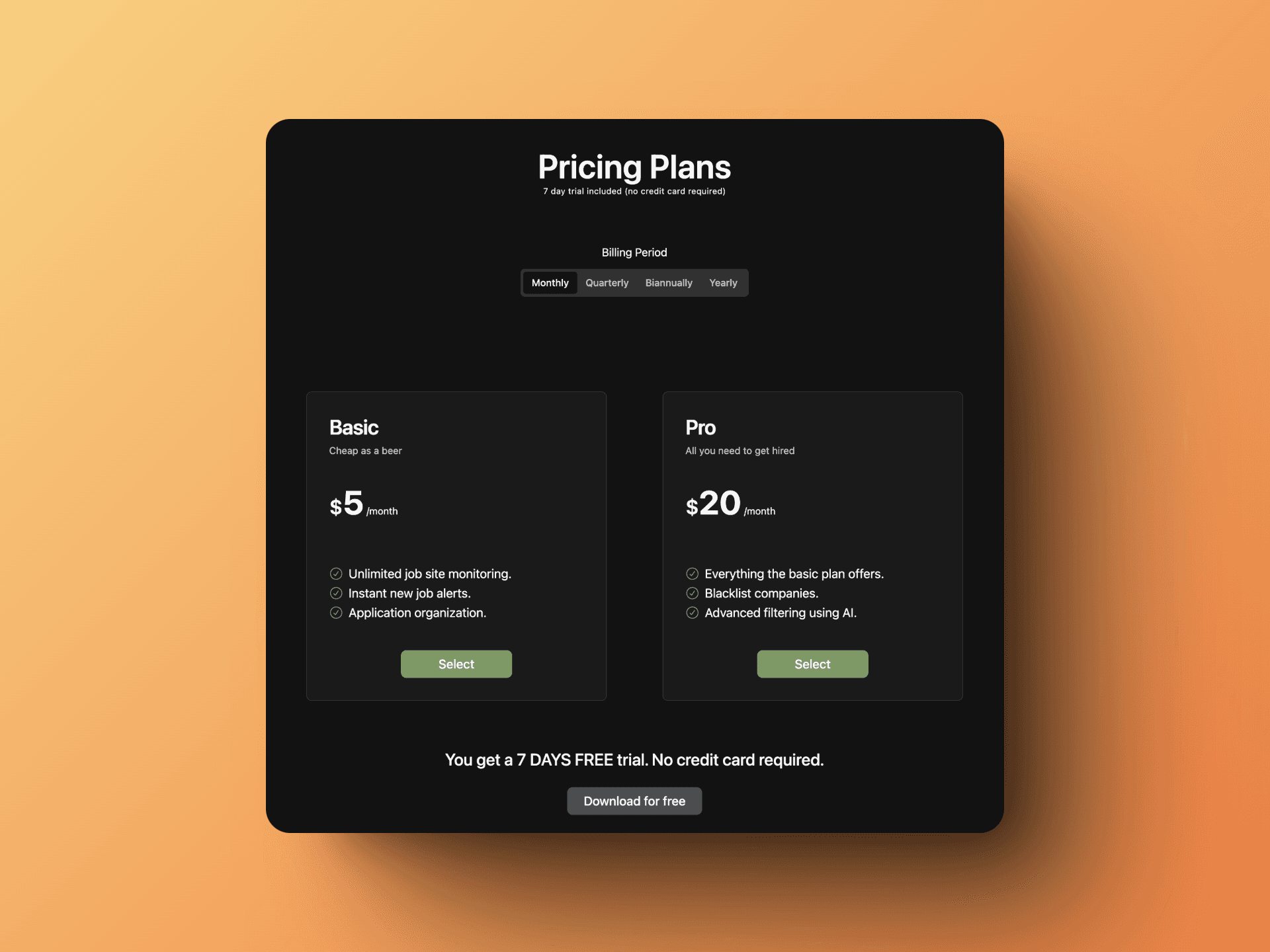 Simple and intentionally accessible pricing tiers