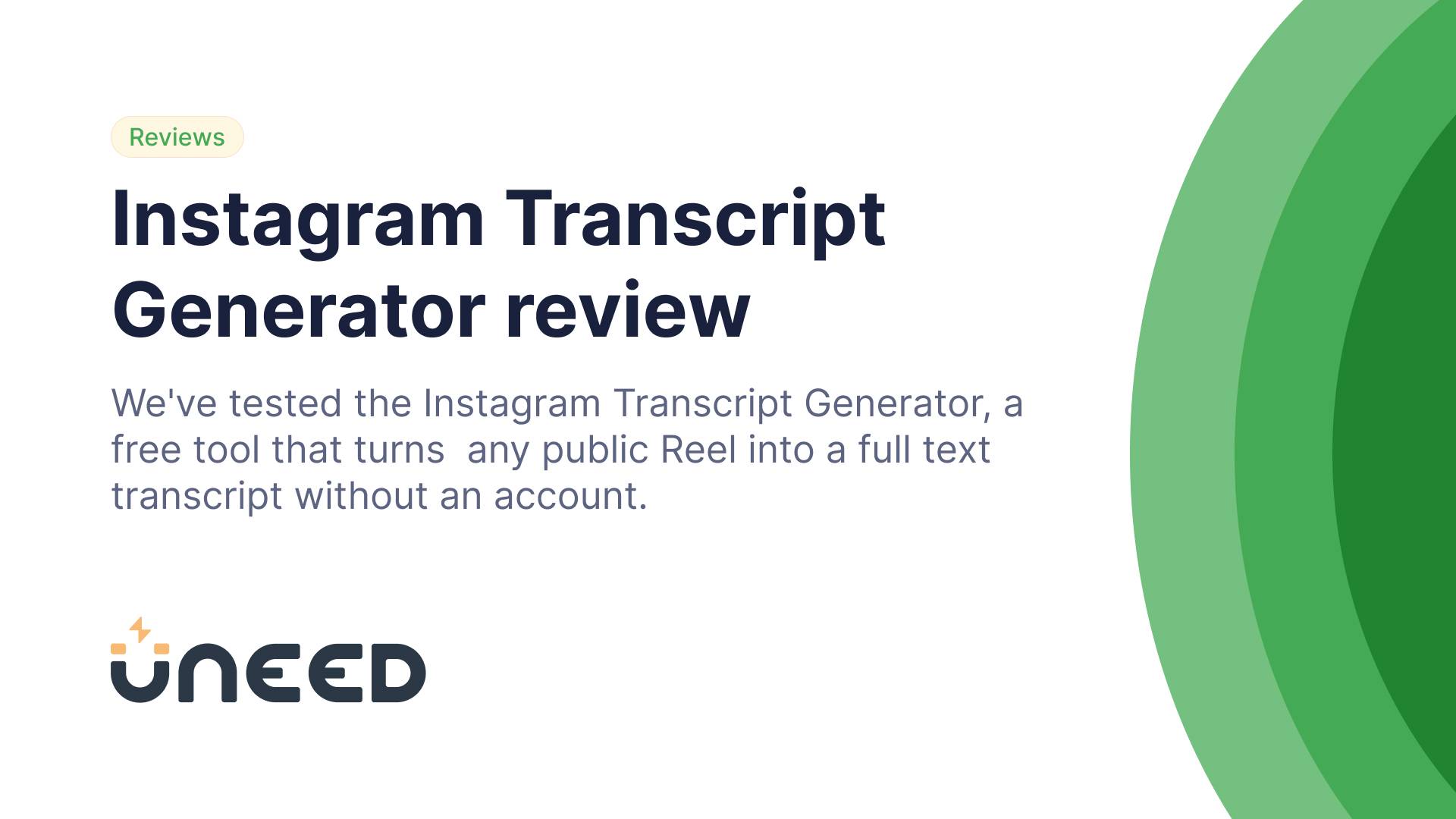 Instagram Transcript Generator Review - Every Word of a Reel, No Signup