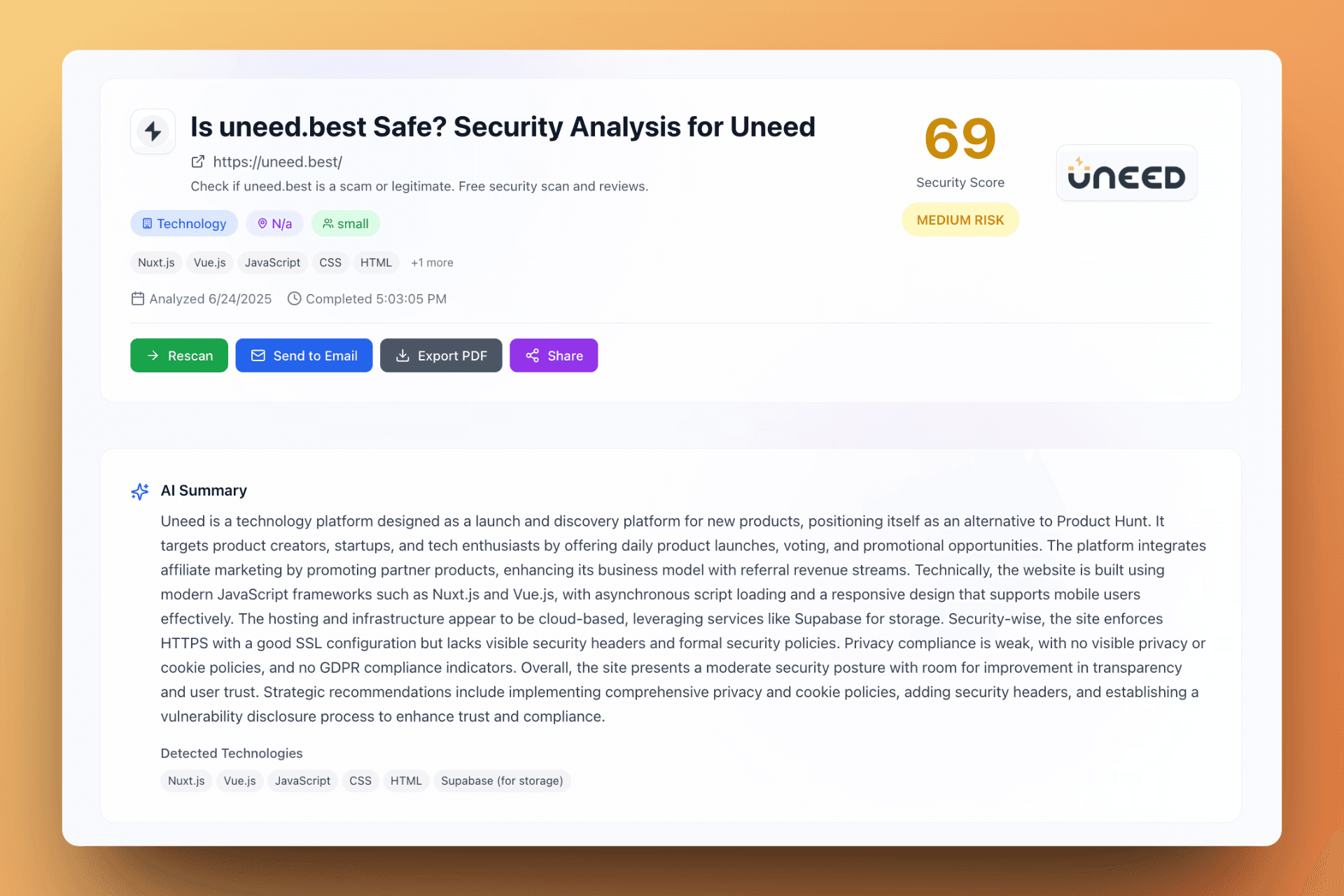 The AI-generated business intelligence summary is surprisingly accurate.