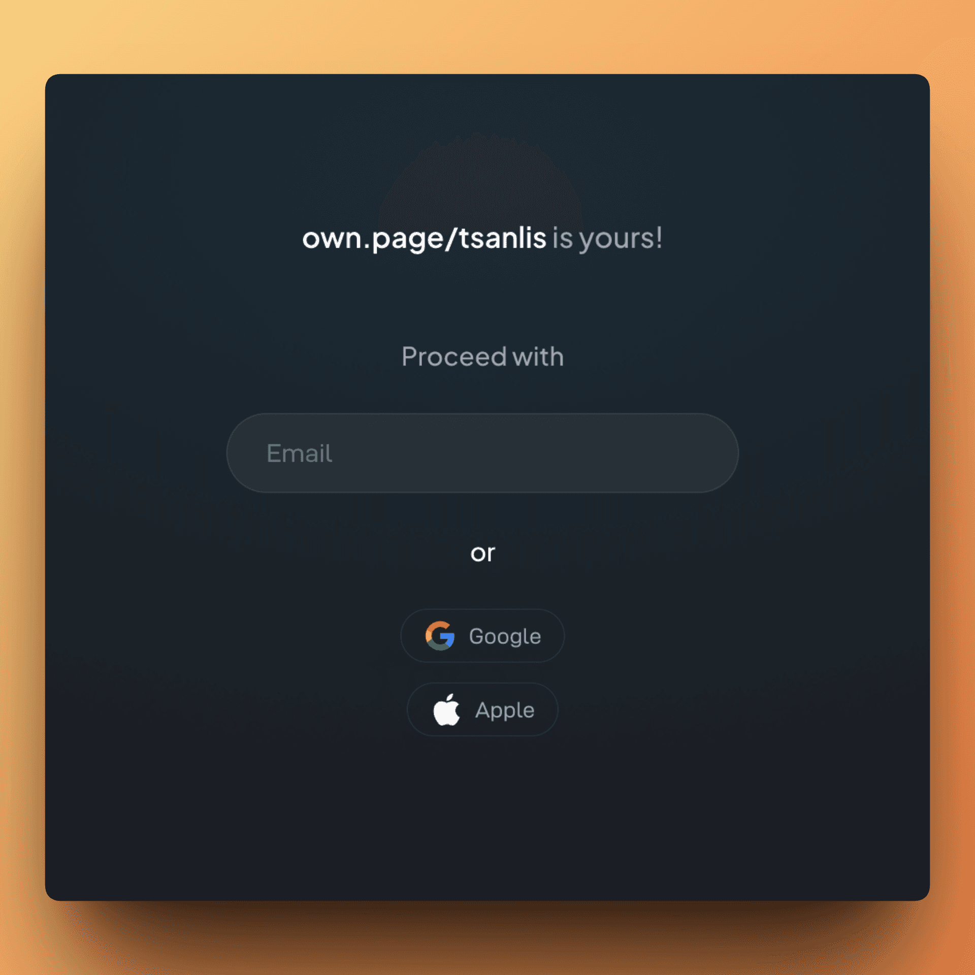 Claiming your own.page username