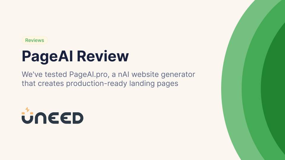 PageAI Review - The AI Website Generator Built for Production in 2025