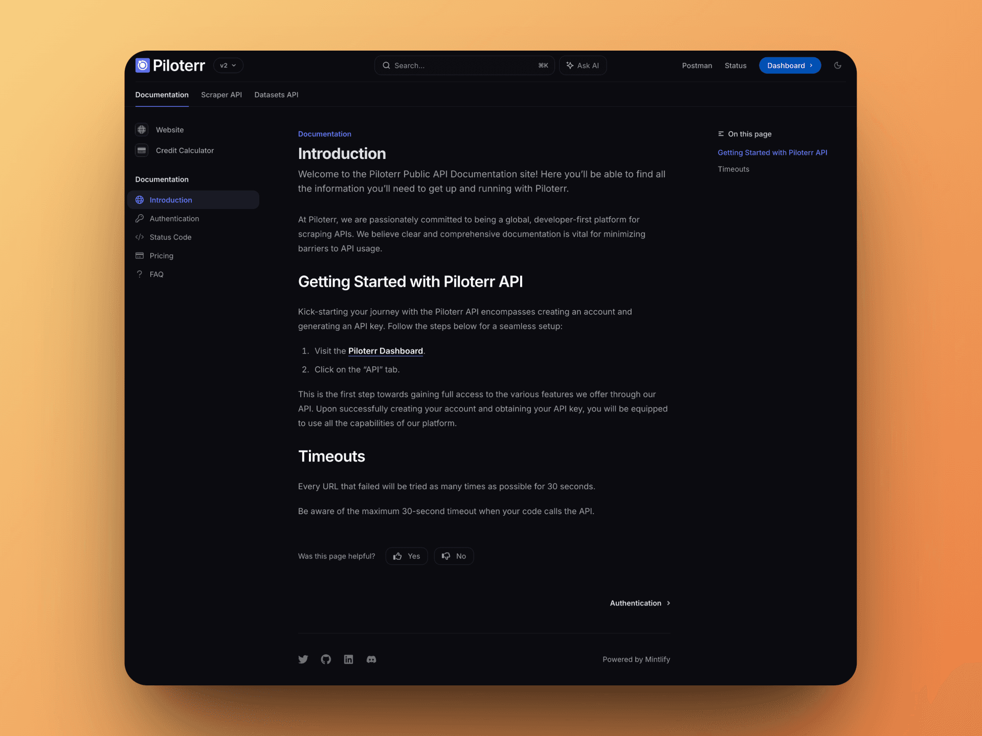 Clean, well-organized documentation