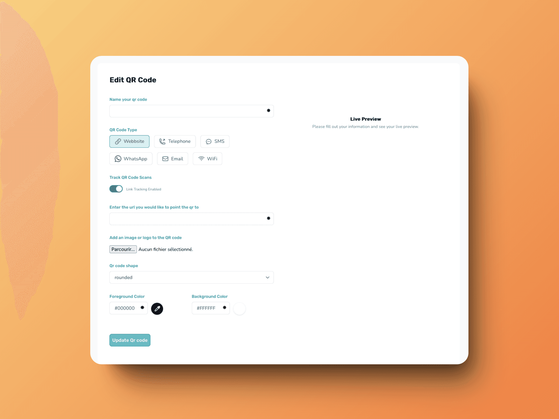 Create and customize the QR code