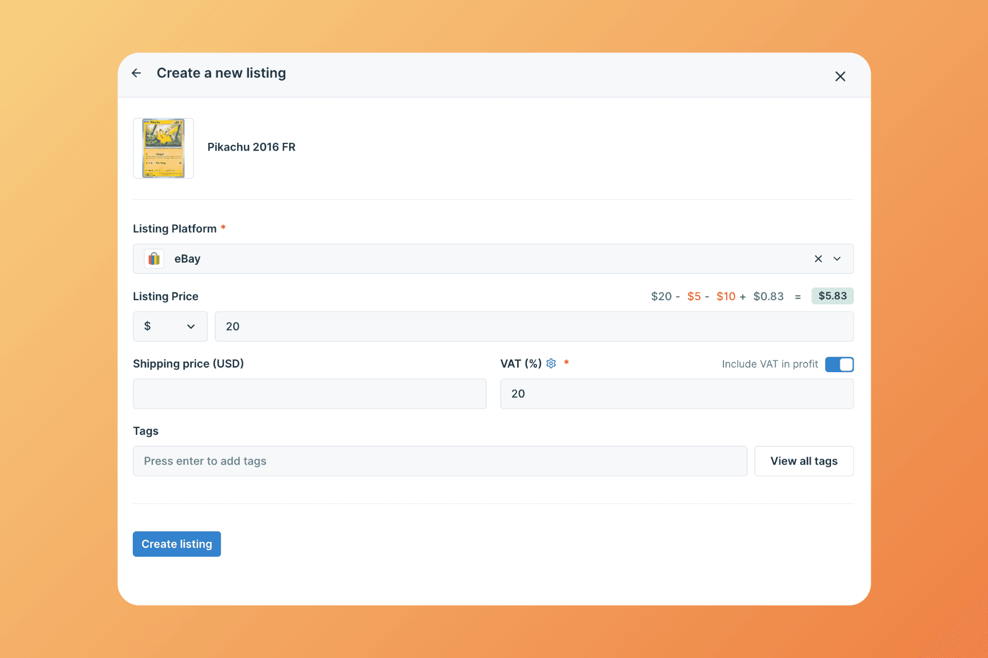 Product creation process