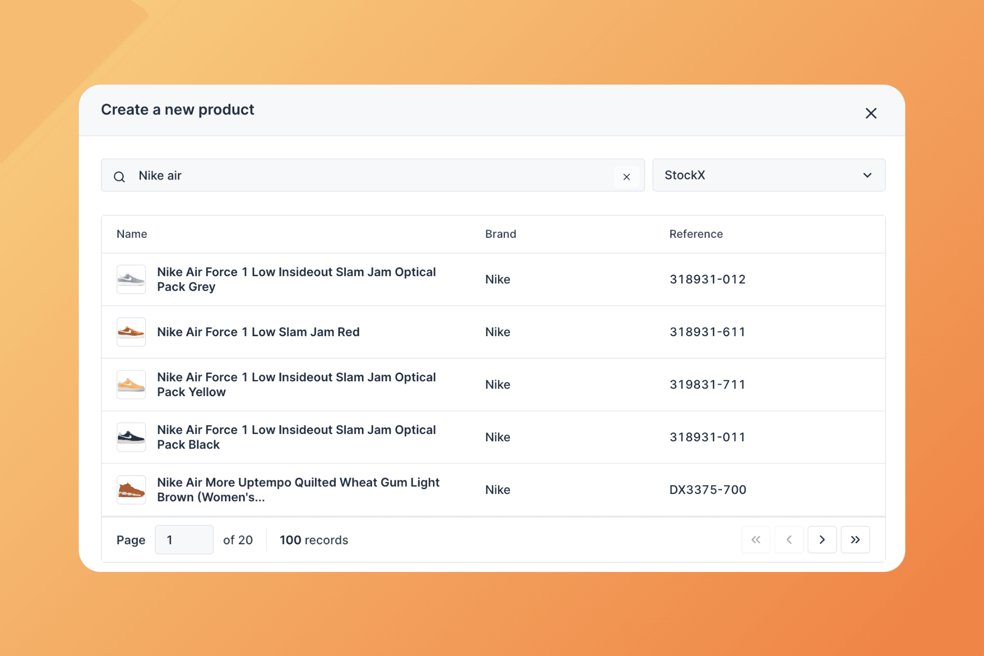 Search for a product by name, brand, colorway, size, etc.