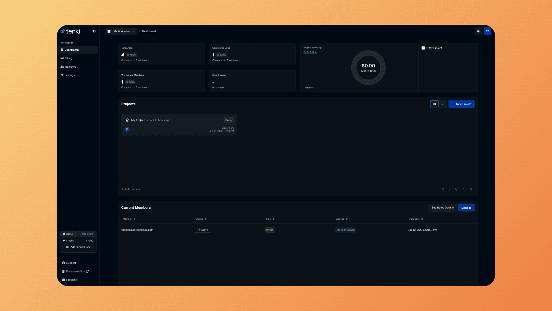 Clean, minimal dashboard focused on what matters