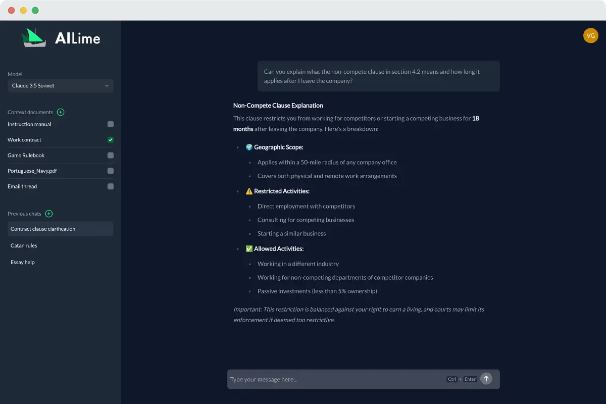 AI Lime screenshot 1