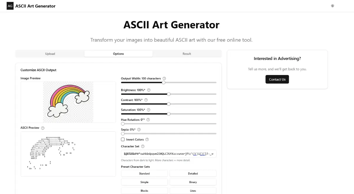 ASCII Art Generator screenshot 1
