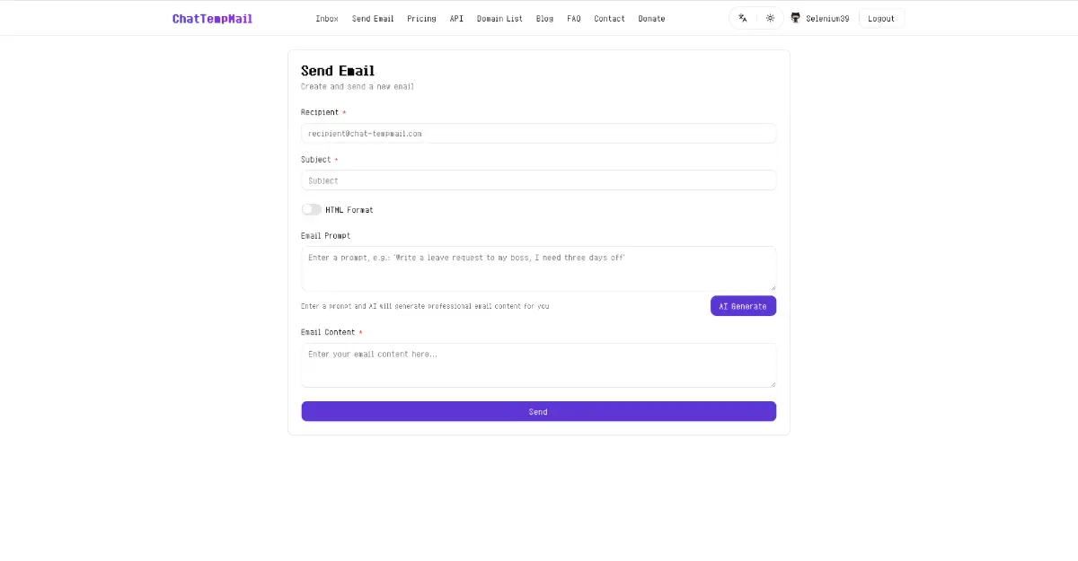 ChatTempMail screenshot 2