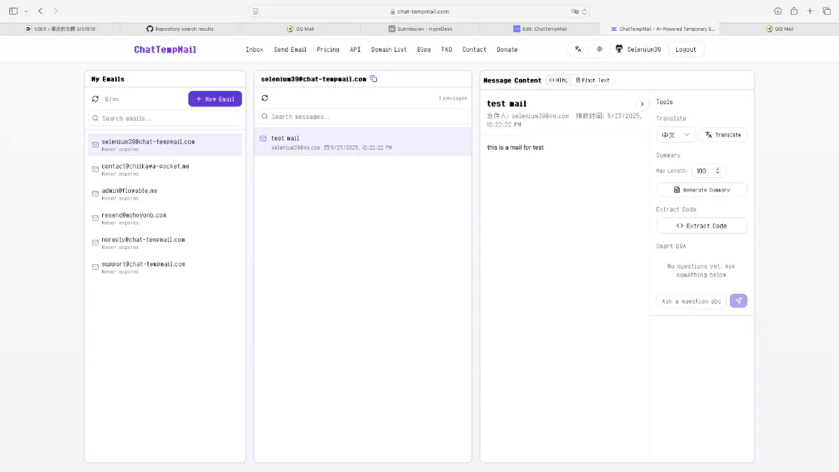 ChatTempMail screenshot 3