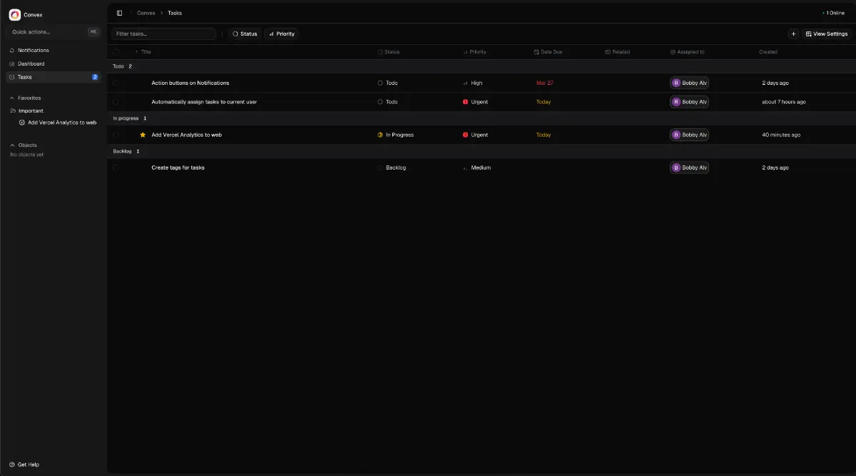 Convex Starter Kit screenshot 2