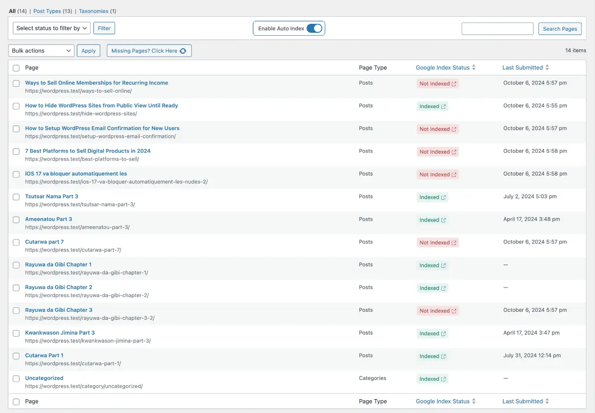 CrawlWP screenshot 2