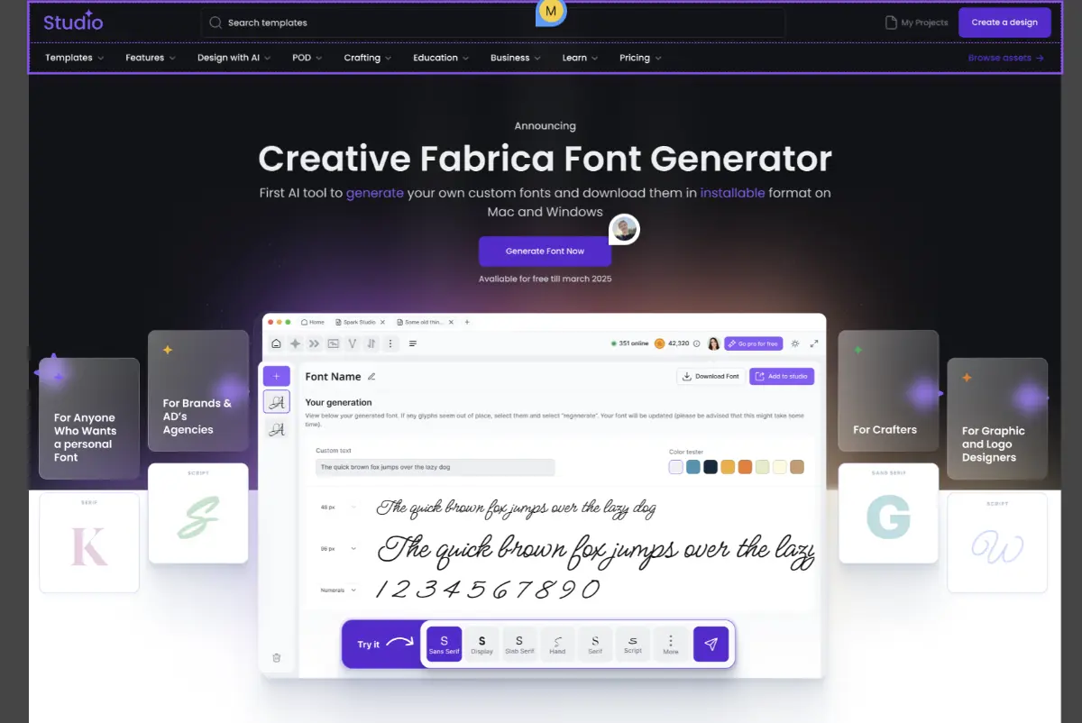 CreativeFabrica Font Generator screenshot 2