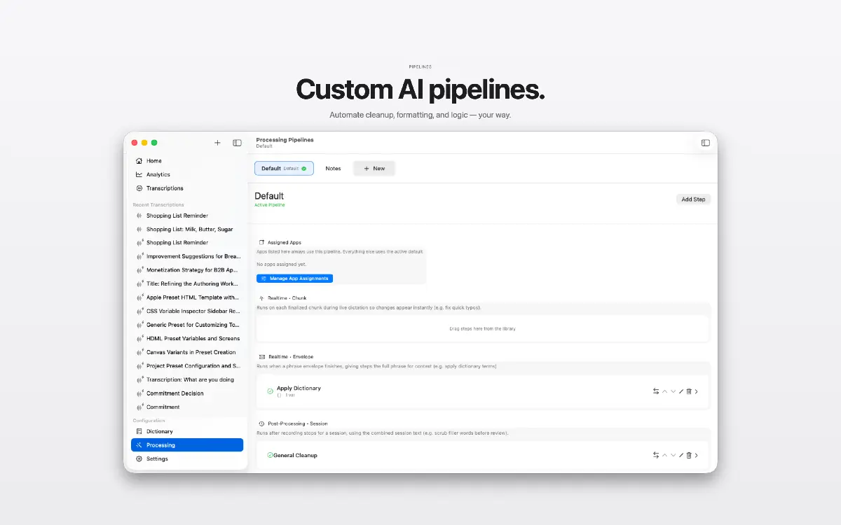 Dictly — On‑device dictation screenshot 3