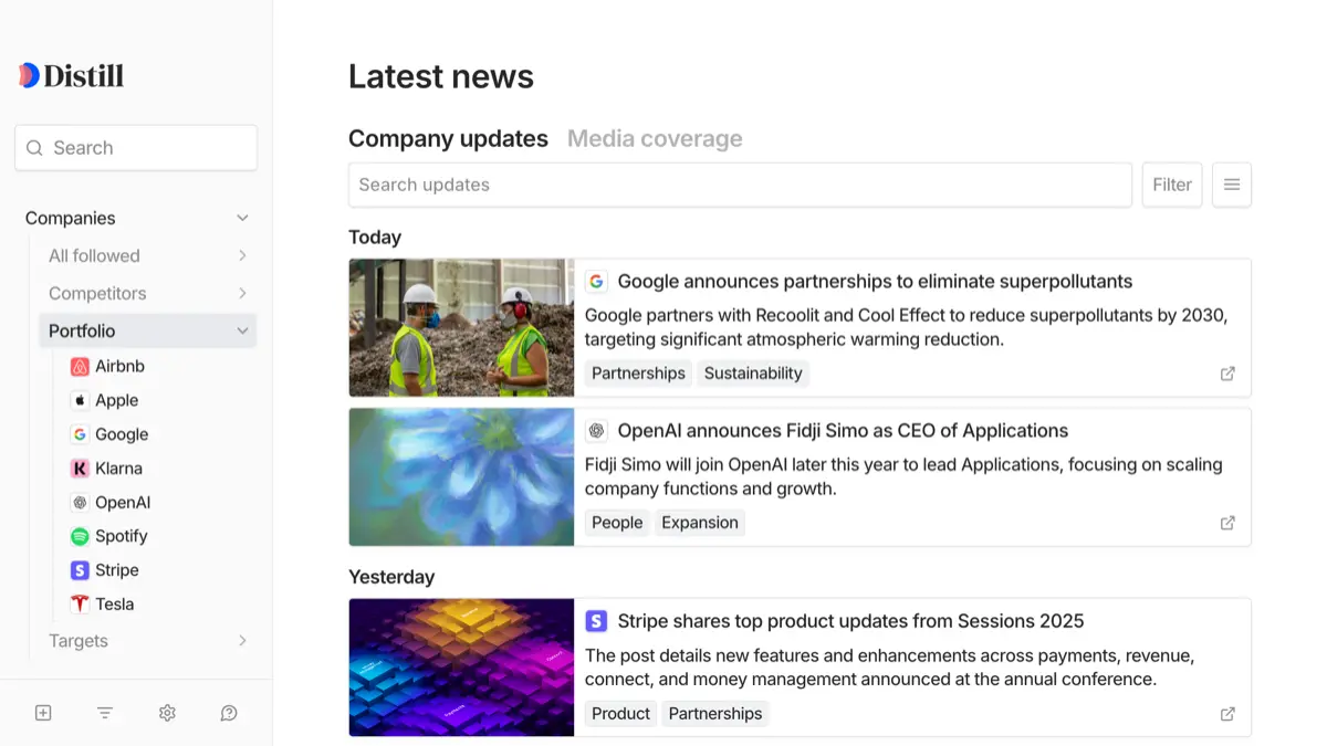 Distill Intelligence screenshot 2