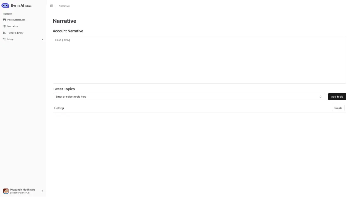 Evrin AI screenshot 2