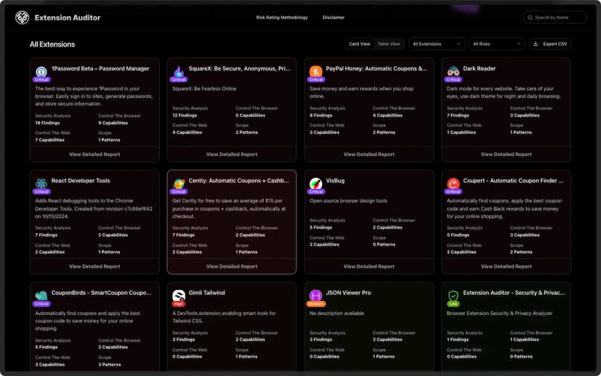 Extension Auditor screenshot 3