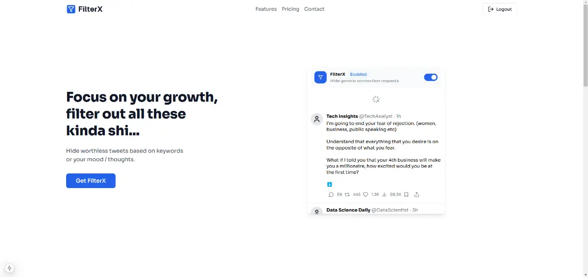 FilterX screenshot 2