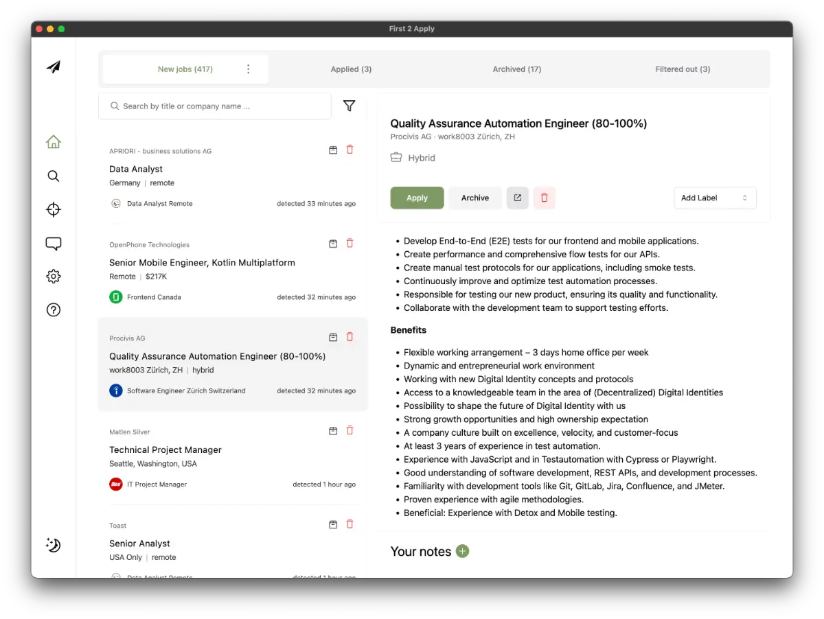 First 2 Apply screenshot 3