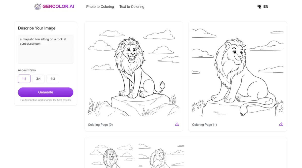 GenColor.ai: Free AI Coloring Pages Generator screenshot 3