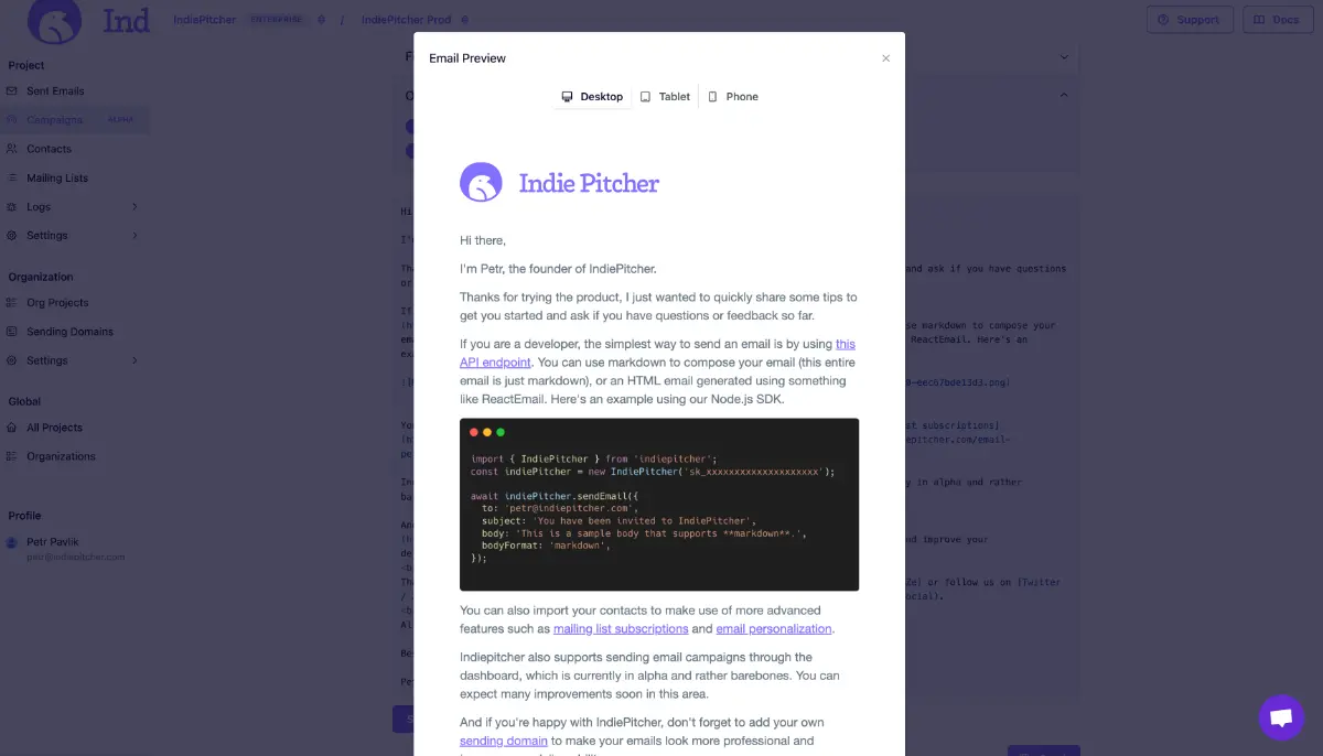 IndiePitcher screenshot 3