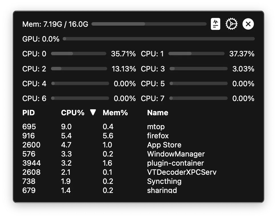 mtop screenshot 2