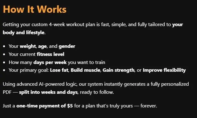 MyFitTrainingPlan screenshot 2