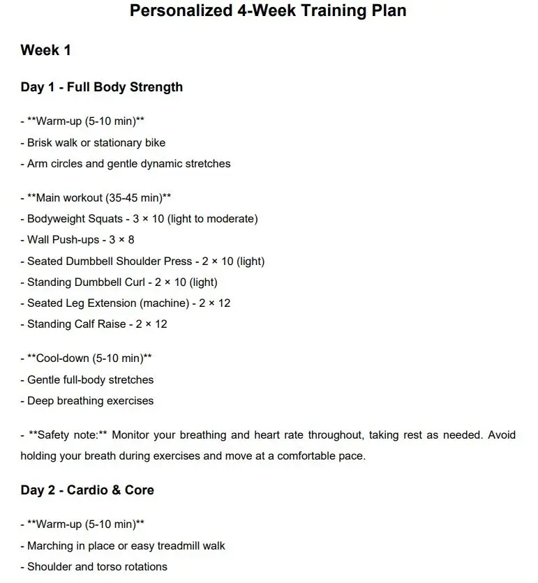 MyFitTrainingPlan screenshot 3