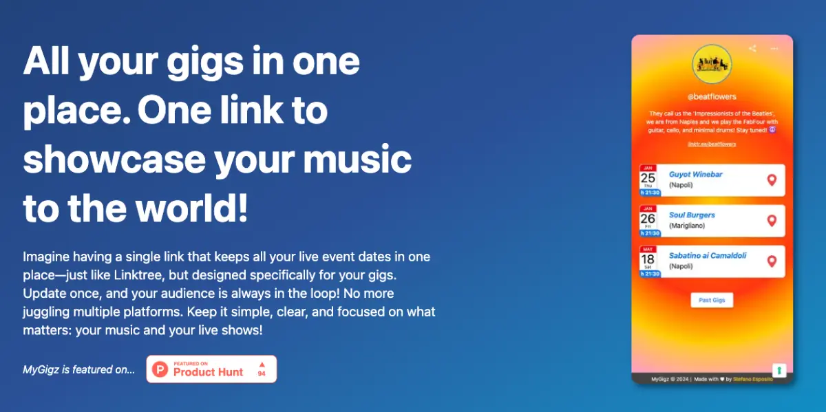 MyGigz screenshot 2