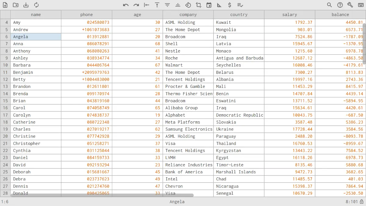 Nanocell-csv screenshot 2