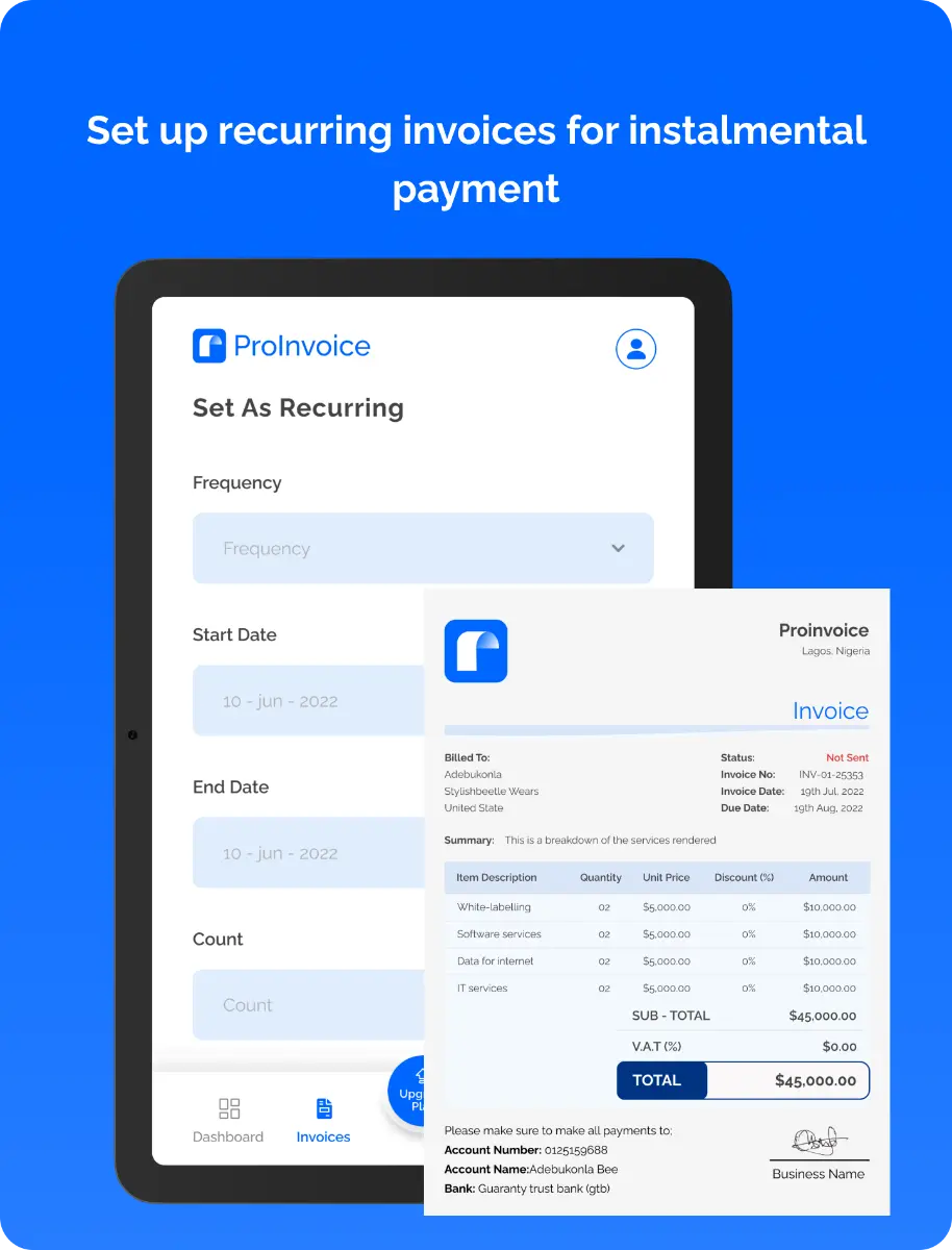 ProInvoice screenshot 2