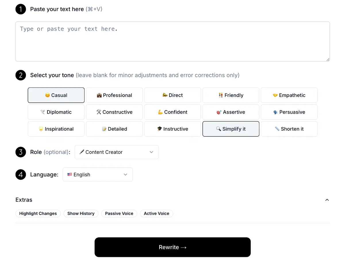 RewritePal screenshot 1