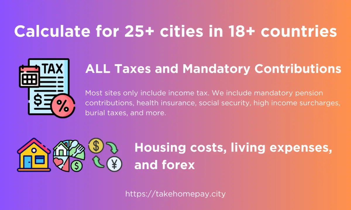 Take Home Pay by City screenshot 2