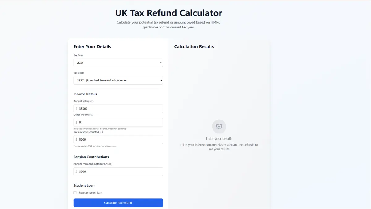 Tax Refund Calculator screenshot 2