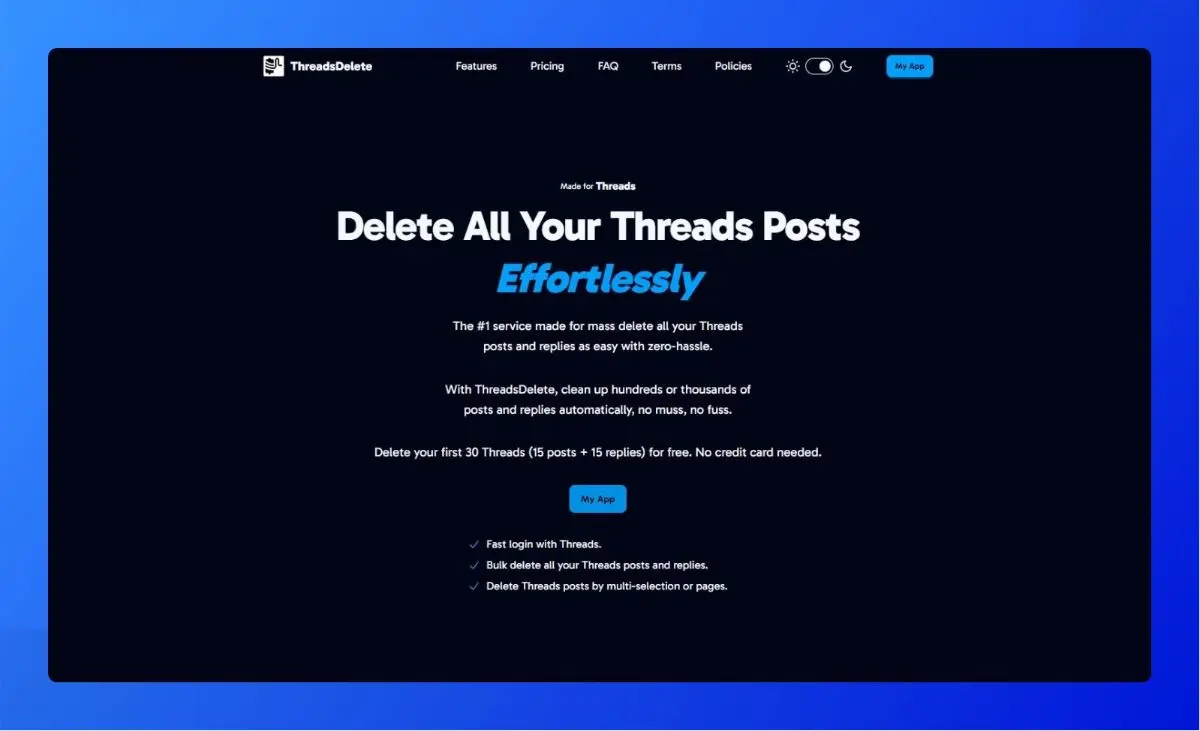 Threads Delete screenshot 2