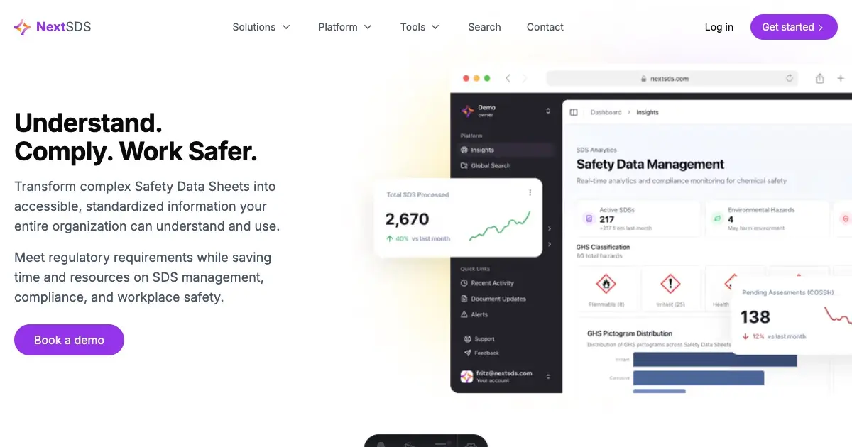 NextSDS screenshot 1