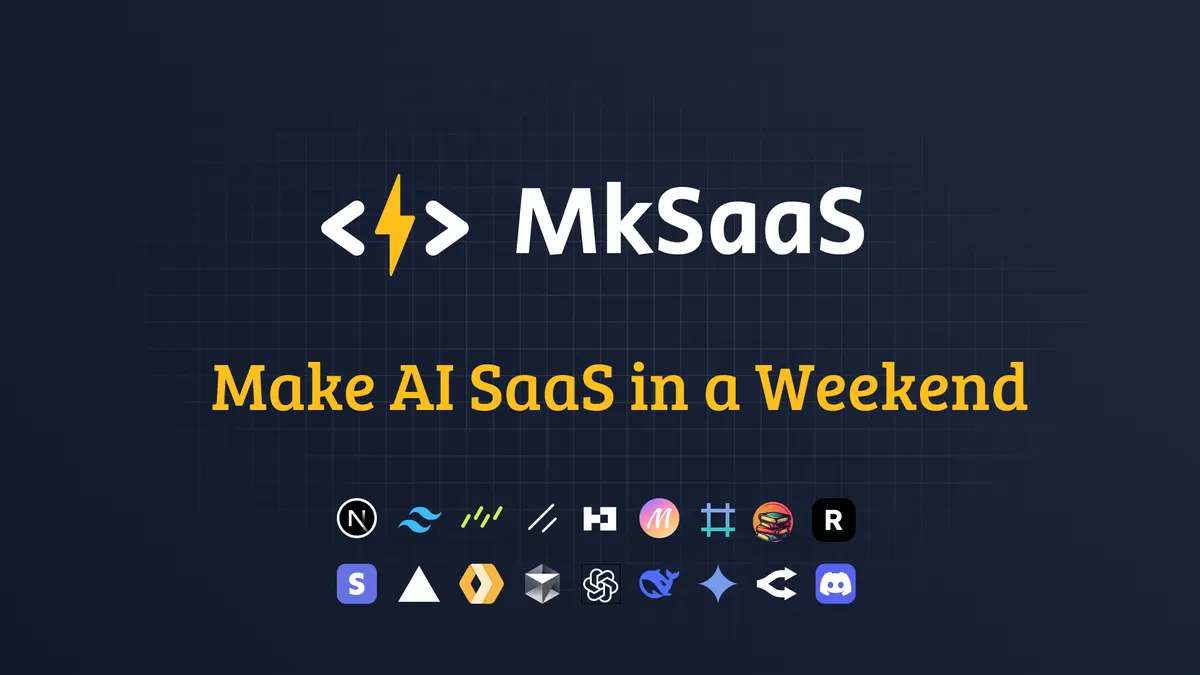 MkSaaS screenshot 2