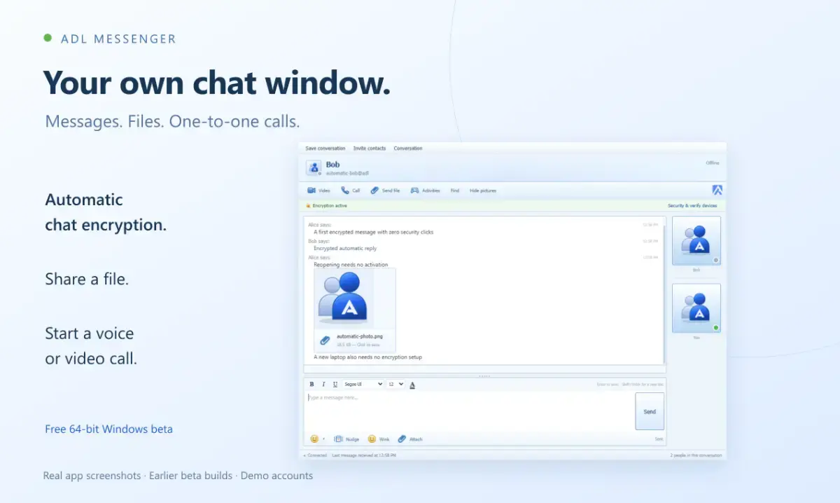 ADL Messenger screenshot 2