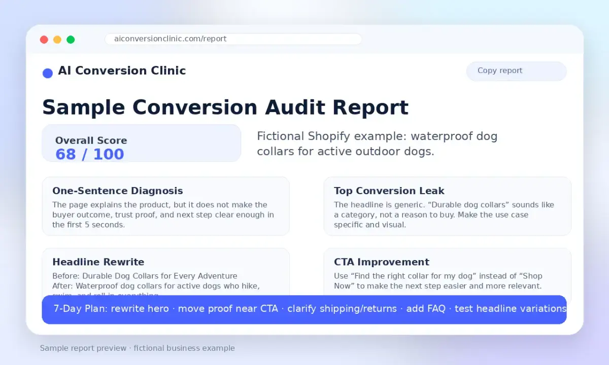 AI Conversion Clinic screenshot 2